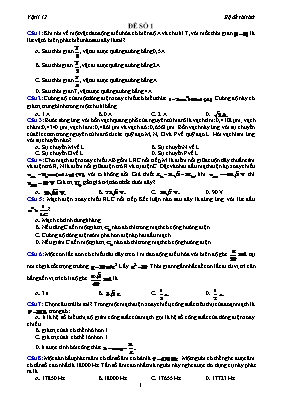 Bộ đề thi thử Vật lí lớp 12